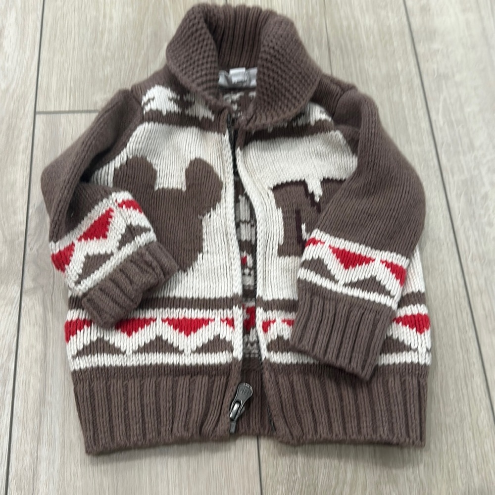 Mickey Mouse yarn toddler sweater/jacket